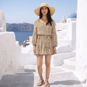 Natalie Martin Maggie Dress Tulip French Print Boho Size Large